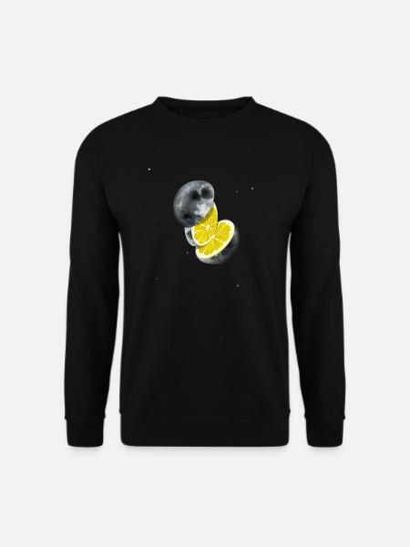 Lemon Moon In Universe - Unisex Pullover - Schwarz