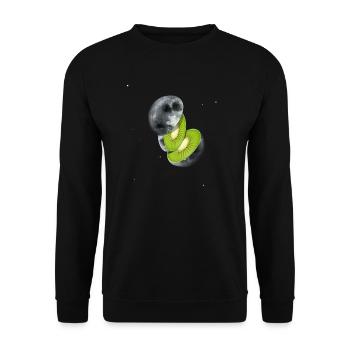 Kiwi Moon And Universe - Unisex Pullover - Schwarz - Vorne - Alina (178cm) & Michal (187cm)