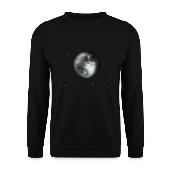 Mond und Sterne - Unisex Pullover - Schwarz - Vorne - Alina (178cm) & Michal (187cm)