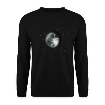 Lune et notes de musique - Sweat-shirt Unisexe - noir - Devant - Alina (178cm) & Michal (187cm)
