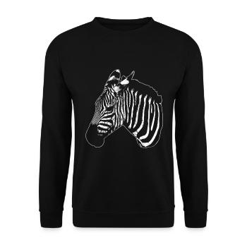 Zebra Silhouette - Sweat-shirt Unisexe - noir - Devant - Alina (178cm) & Michal (187cm)