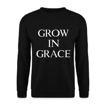 Grow In Grace - Unisex Pullover - Schwarz - Vorne - Alina (178cm) & Michal (187cm)