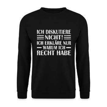 I'm Not Arguing - Unisex Pullover - Schwarz - Vorne - Alina (178cm) & Michal (187cm)
