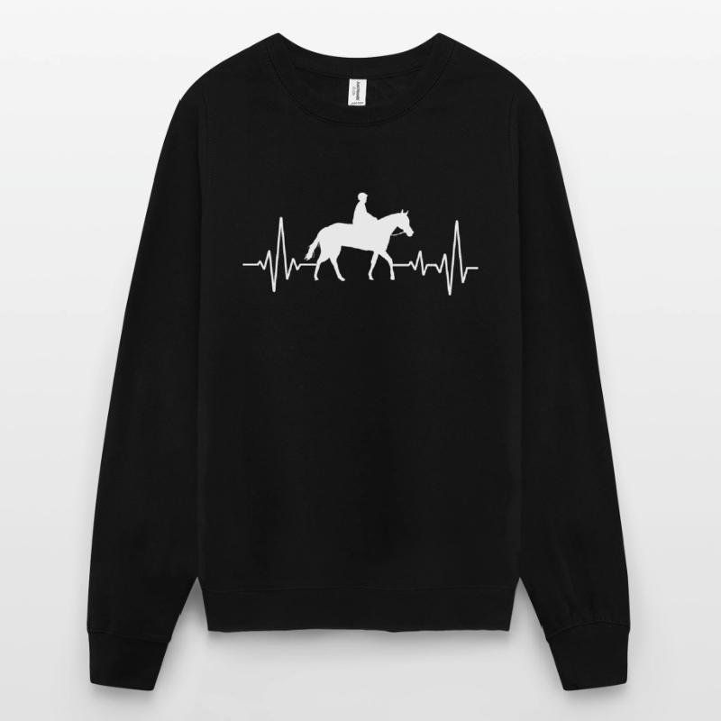 Herzfrequenz, Pferde Unisex Pullover