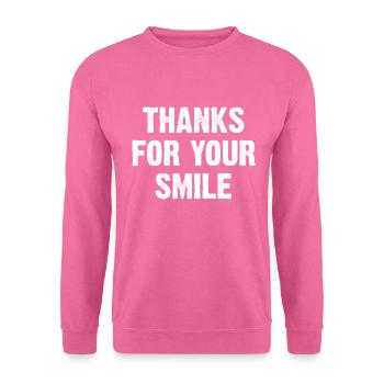 Merci pour votre sourire - Sweat-shirt Unisexe - rose - Devant