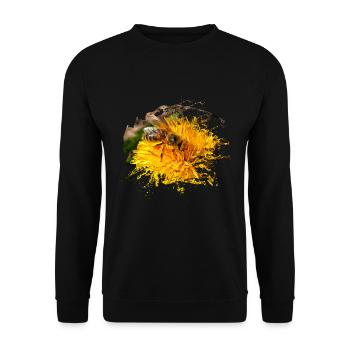 Honey bees are very popular with many people - Unisex Sweatshirt - black - Front - Alina (178cm) & Michal (187cm)