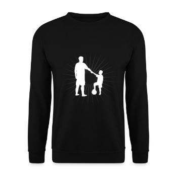 Cadeau fils enfant père football ensemble - Sweat-shirt Unisexe - noir - Devant - Alina (178cm) & Michal (187cm)