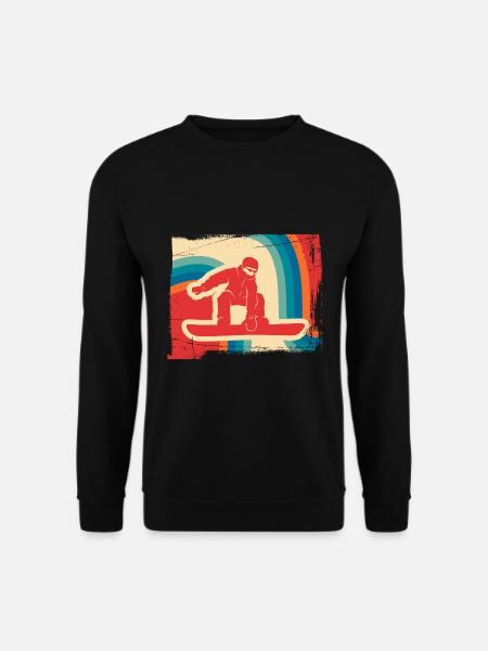 Snowboard Wintersport Geschenk Snowboarding retro - Unisex Pullover - Schwarz