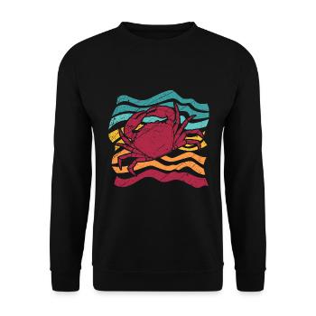 Cancer du crabe crustacés de mer cadeau animal marin - Sweat-shirt Unisexe - noir - Devant - Alina (178cm) & Michal (187cm)