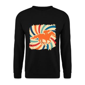 chevaux - Sweat-shirt Unisexe - noir - Devant - Alina (178cm) & Michal (187cm)