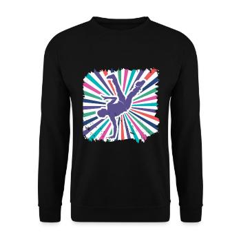 Breakdancing - Unisex Sweatshirt - black - Front - Alina (178cm) & Michal (187cm)
