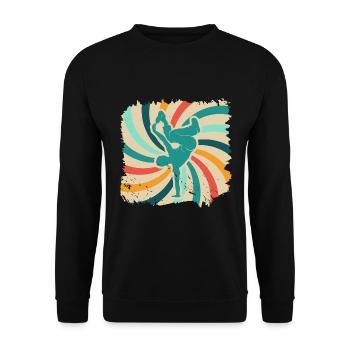 Breakdancing - Unisex Sweatshirt - black - Front - Alina (178cm) & Michal (187cm)