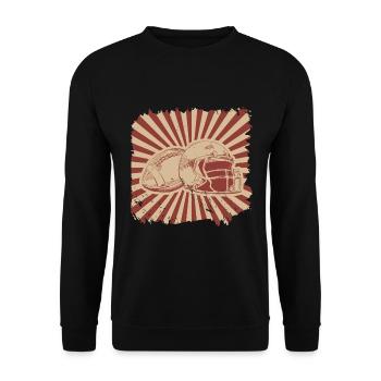 American football - Unisex Sweatshirt - black - Front - Alina (178cm) & Michal (187cm)