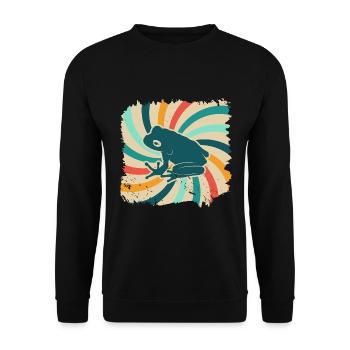frog - Unisex Sweatshirt - black - Front - Alina (178cm) & Michal (187cm)