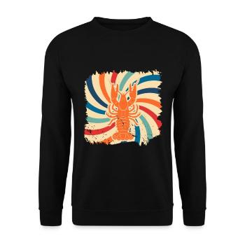 lobster - Unisex Sweatshirt - black - Front - Alina (178cm) & Michal (187cm)