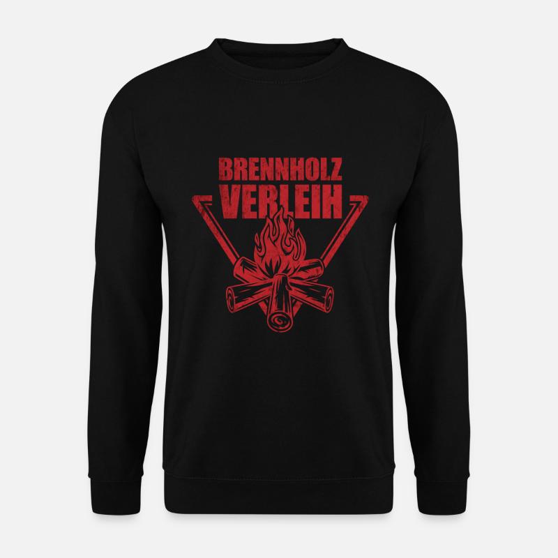 Brennholz Verleih - Unisex Pullover - Schwarz