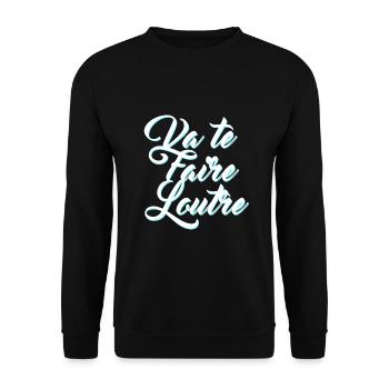 Va te faire Loutre The Good Place fr - Sweat-shirt Unisexe - noir - Devant - Alina (178cm) & Michal (187cm)