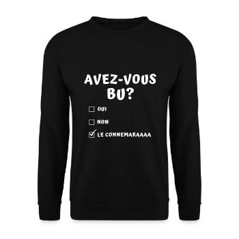 Alcool humour - Avez-vous bu? Le connemara - Sweat-shirt Unisexe - noir - Devant - Alina (178cm) & Michal (187cm)
