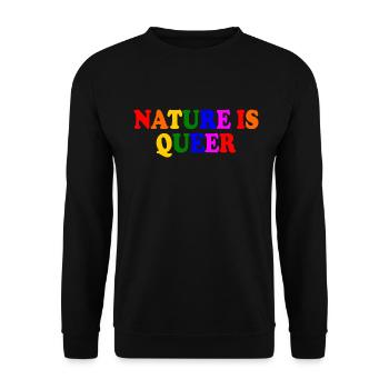Nature is queer - Unisex Sweatshirt - black - Front - Alina (178cm) & Michal (187cm)