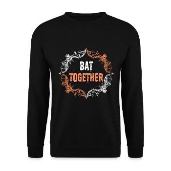 bat together - Sweat-shirt Unisexe - noir - Devant - Alina (178cm) & Michal (187cm)