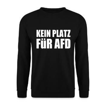 kein platz für afd - Unisex Pullover - Schwarz - Vorne - Alina (178cm) & Michal (187cm)