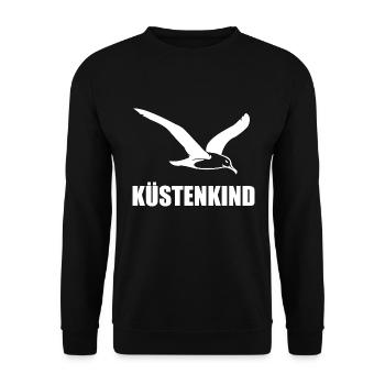 Küstenkind – Zuhause ist, wo das Meer beginnt - Unisex Pullover - Schwarz - Vorne - Alina (178cm) & Michal (187cm)