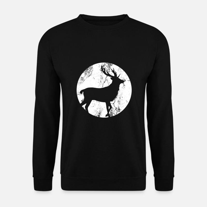 Cerf Cerf Bois lune - Sweat-shirt Unisexe - noir