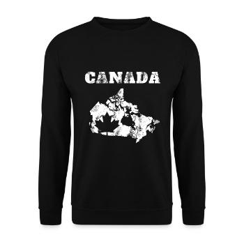 Kanada Ahorn Ahornblatt Fahne Flagge - Unisex Pullover - Schwarz - Vorne - Alina (178cm) & Michal (187cm)