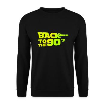 Back To The 90s - Unisex Pullover - Schwarz - Vorne - Alina (178cm) & Michal (187cm)