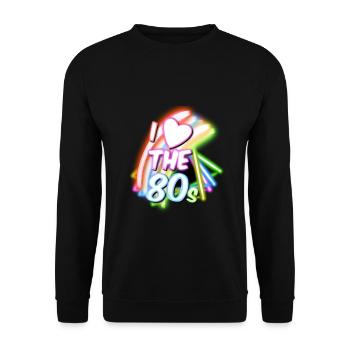 I love the 80s - Unisex Sweatshirt - black - Front - Alina (178cm) & Michal (187cm)