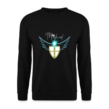archangel michael prayer - Unisex Sweatshirt - black - Front - Alina (178cm) & Michal (187cm)