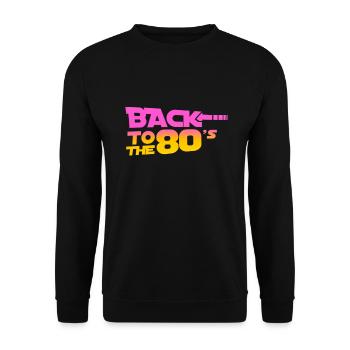 Retour aux années 80 - Sweat-shirt Unisexe - noir - Devant - Alina (178cm) & Michal (187cm)