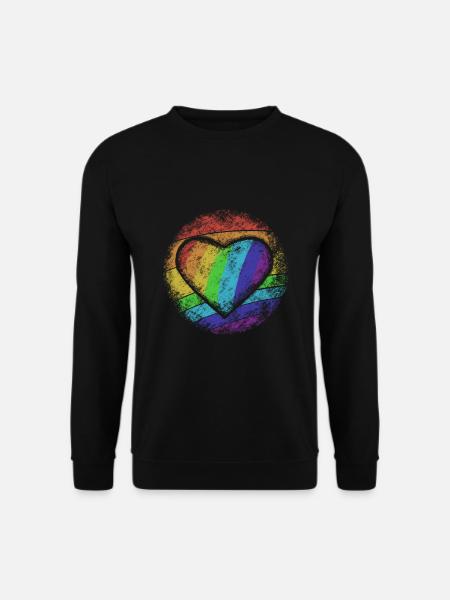 Rainbow heart - Unisex Sweatshirt - black