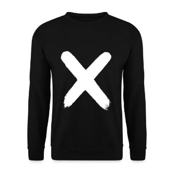 X - Unisex Sweatshirt - black - Front - Alina (178cm) & Michal (187cm)