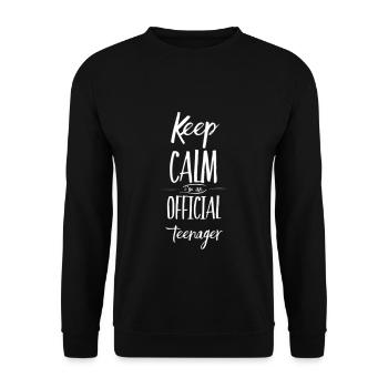 Cadeau officiel adolescent 13e anniversaire - Sweat-shirt Unisexe - noir - Devant - Alina (178cm) & Michal (187cm)