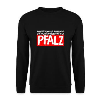 PFÄLZER - ANNERSCHWU ISS ANNERSCH - Unisex Pullover - Schwarz - Vorne - Alina (178cm) & Michal (187cm)
