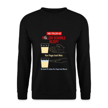Palatinate Schorle recipe - Unisex Sweatshirt - black - Front - Alina (178cm) & Michal (187cm)