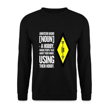 Amateur Radio Hobby - Unisex Pullover - Schwarz - Vorne - Alina (178cm) & Michal (187cm)