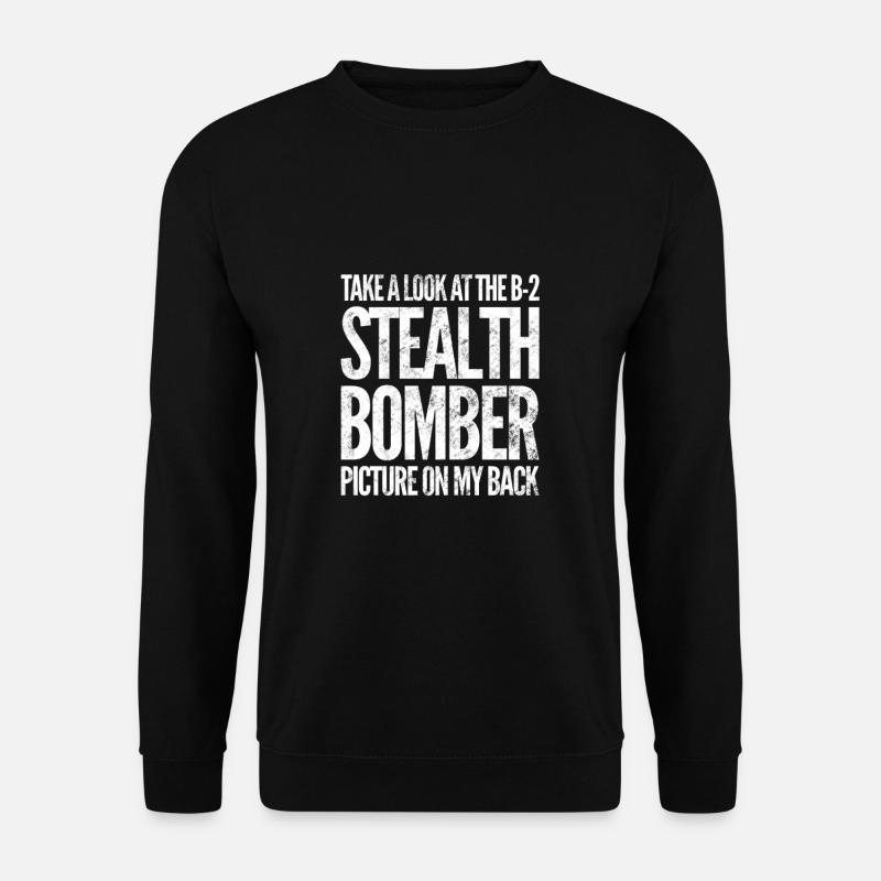 B-2 Stealth Bomber Aircraft Pilot Gift - Unisex Sweatshirt - black