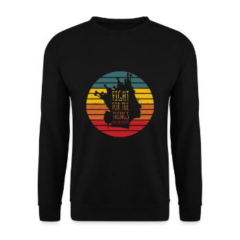 Ruth Bader Ginsburg | Fight for the things you care - Unisex Sweatshirt - black - Front - Alina (178cm) & Michal (187cm)