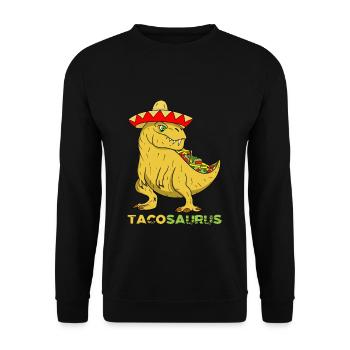 Tacosaurus Cinco de Mayo Fun For Kids Funny Taco D - Unisex Sweatshirt - black - Front - Alina (178cm) & Michal (187cm)