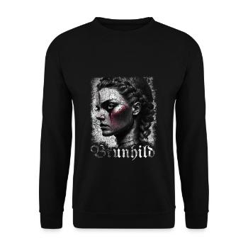 Brunhild's greatest shield maid of all time - Unisex Sweatshirt - black - Front - Alina (178cm) & Michal (187cm)