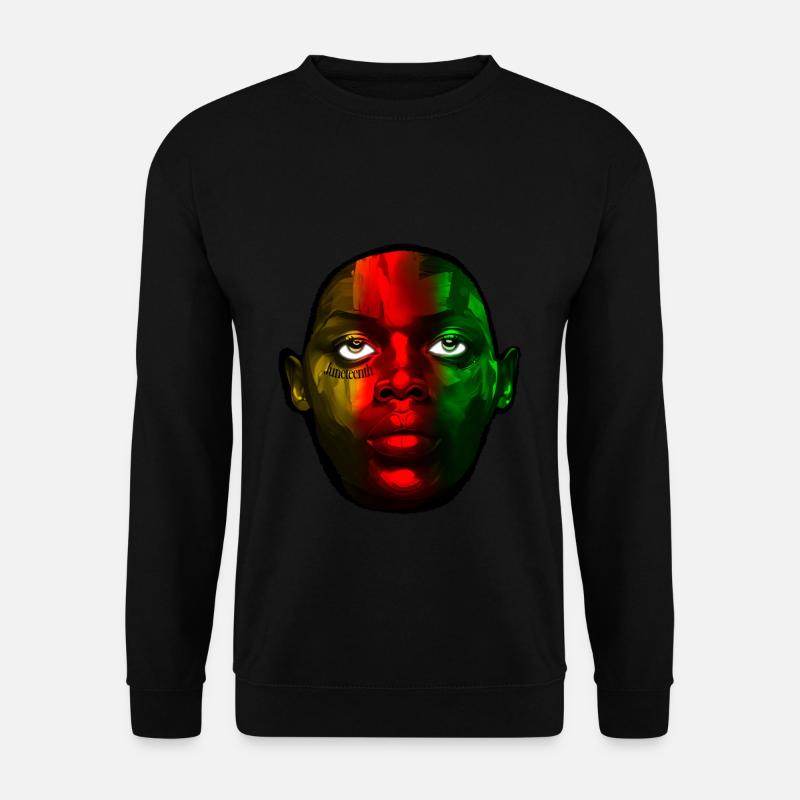 Juneteenth Face Tattoo - Unisex Sweatshirt - black