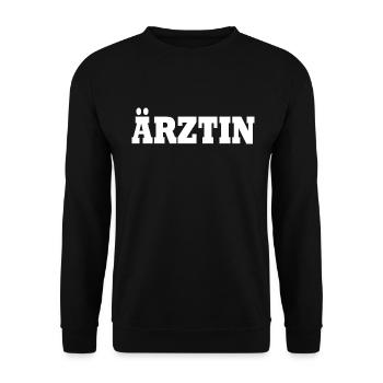 Ärztin - Unisex Pullover - Schwarz - Vorne - Alina (178cm) & Michal (187cm)