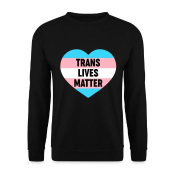There Are More Than 2 Genders Trans Lives Matter - Unisex Sweatshirt - black - Front - Alina (178cm) & Michal (187cm)