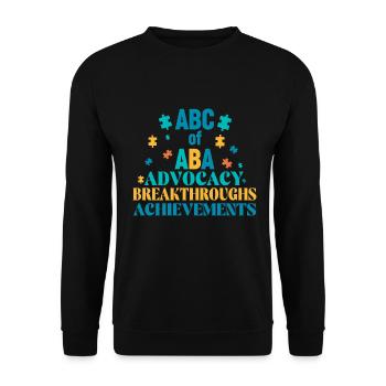 Thérapeute ABA Travailleur social Sensibilisation à l’autisme - Sweat-shirt Unisexe - noir - Devant - Alina (178cm) & Michal (187cm)