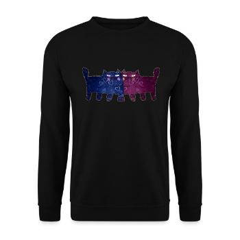 L’amour des chats - Sweat-shirt Unisexe - noir - Devant - Alina (178cm) & Michal (187cm)
