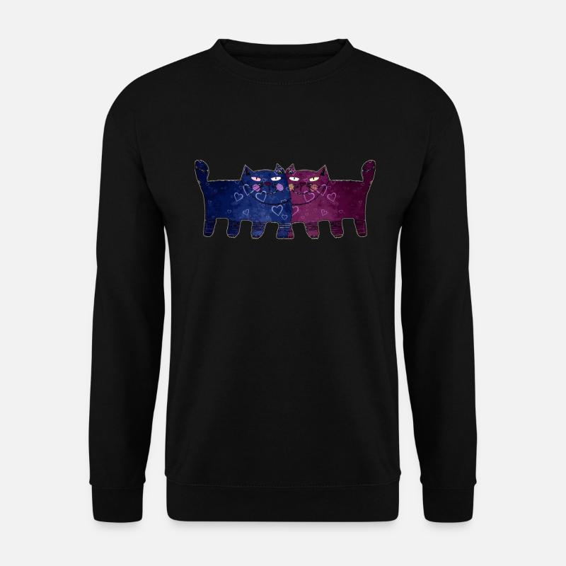 Cat love - Unisex Sweatshirt - black