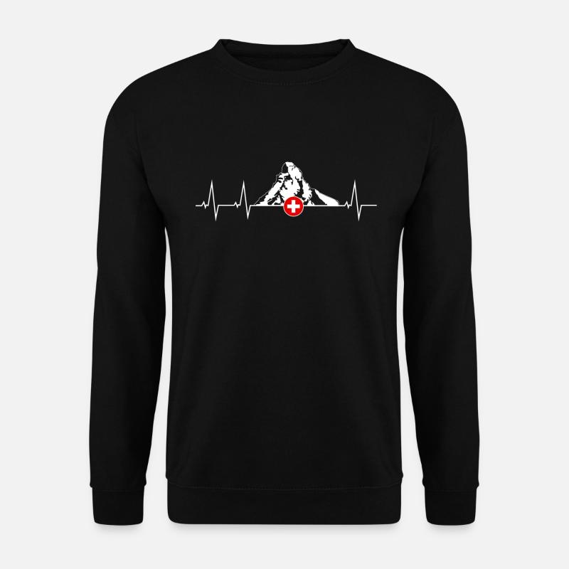 Matterhorn - Berge - Schweiz - Unisex Pullover - Schwarz