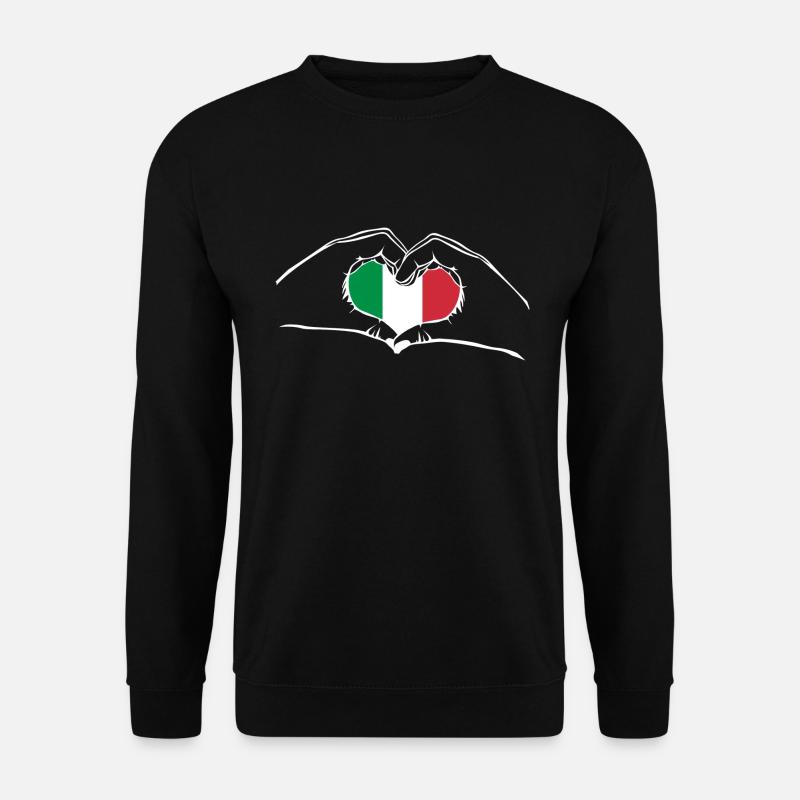 Ich liebe Italien - Herz Hände - Unisex Pullover - Schwarz